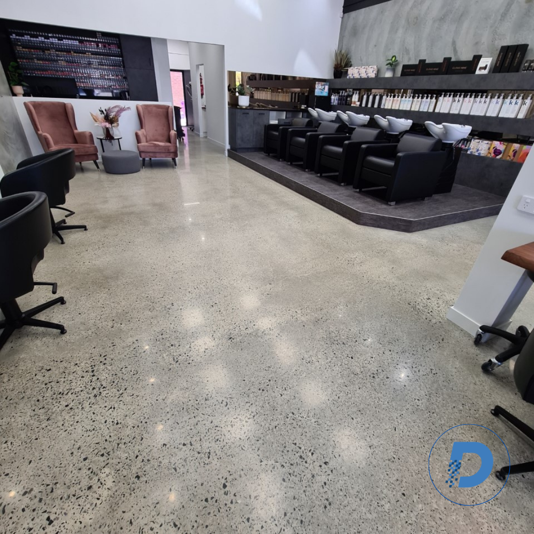 Honed concrete floors